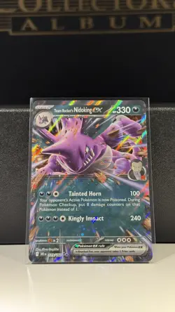 Pokemon Destined Rivals Team Rockets Nidoking EX 119/182 - Image 1