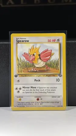 1999 Pokemon TCG 1st Edition Spearow Jungle Set 62/64 Regular - Image 1