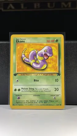 Pokemon Card 1st Edition Ekans 56/82 Team Rocket Common LP-NM - Image 1
