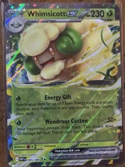 Whimsicott Ex 005/086 White Flare Holo Double Rare Pokemon Single - Image 1