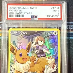 2022 Pokemon SWSH FA/Eevee Brilliant Stars #TG11 PSA 9 MINT - Image 4