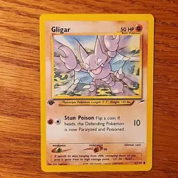 Pokemon Gligar 67/105 1st Edition Neo Destiny - NM /LP - Image 1