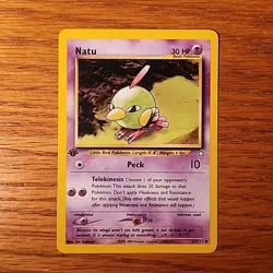 Pokemon TCG - Natu 67/111 1st Edition - WOTC Neo Genesis - LP - Image 1