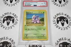 Nidoran #55/102 - Shadowless - 1st Edition - PSA 6 - Pokemon TCG Base Set - Image 1