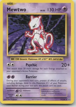 Mewtwo 51/108 Rare Evolutions Pokemon Near Mint - Image 1