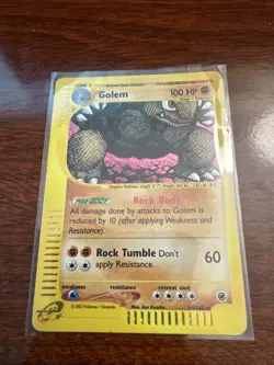 2002 Pokemon EXPEDITION GOLEM HOLO 14/165 RARE! MP - Image 2