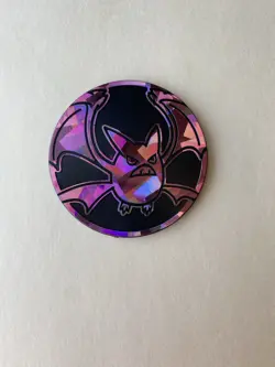 Crobat Cracked Ice Holo Purple JUMBO Coin Official Pokemon TCG - LP - Image 1