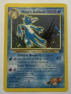 Pokemon TCG Misty’s Golduck Gym Challenge Holo Rare 12/132 LP - Image 1