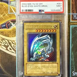 2002 YU-GI-OH! STARTER DECK: KAIBA #001 BLUE-EYES WHITE DRAGON SDK-001 PSA 9 - Image 1