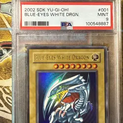 2002 YU-GI-OH! STARTER DECK: KAIBA #001 BLUE-EYES WHITE DRAGON SDK-001 PSA 9 - Image 3