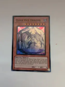 Yugioh Clear Vice Dragon LCGX-EN209 Super Rare Unlimited Edition NM - Image 1