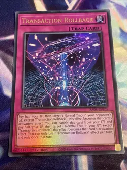 Yu-Gi-Oh! TCG Transaction Rollback RA04-EN105 Ultra Rare NM/M - Image 1