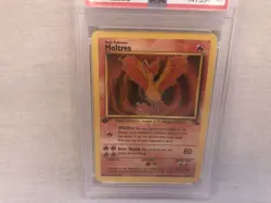 PSA 8 WOTC 1999 1st Edition Fossil Moltres 27/62 Non Holo Rare Card NM-MT - Image 2