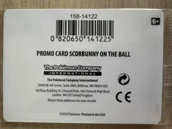 Pokemon TCG Scorbunny Promo Card On the Ball Futsal, 004/005, Factory Sealed - Image 2