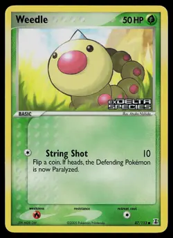 Pokemon Card - Weedle Delta Species 87/113 Reverse Holo Stamped - Image 1