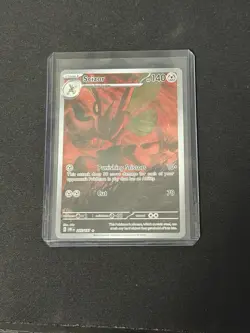 Pokemon TCG Scizor Obsidian Flames Illustration Rare IR Holo Card 205/197 - Image 1
