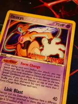 MP/HP Pokemon (Stamped) DEOXYS Card EX DESTINY PROMO Set 16/107 Non-Holo Rare#1 - Image 1