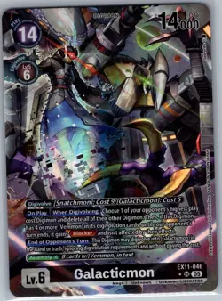 Galacticmon (Alternate Art) EX11-046 SR Dawn of Liberator - Digimon Card - NM - Image 1