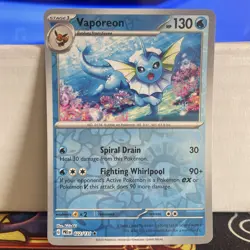 VAPOREON 022/131 HOLO PRISMATIC EVOLUTION POKEMON CARD - Image 1