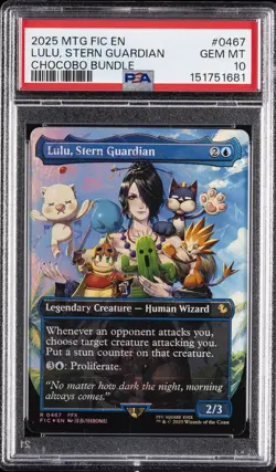 2025 MTG FINAL FANTASY COMMANDER CHOCOBO BUNDLE LULU, STERN GUARDIAN PSA 10 - Image 1
