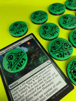 MTG Ooze Counters | +1/+1 Tokens, Slime Against Humanity | Set of 14 - Image 1