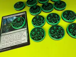MTG Ooze Counters | +1/+1 Tokens, Slime Against Humanity | Set of 14 - Image 1