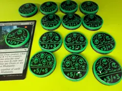 MTG Ooze Counters | +1/+1 Tokens, Slime Against Humanity | Set of 14 - Image 3