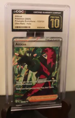 2025 Pokemon Prismatic Evolutions Atticus 133/131 CGC PRISTINE 10 !! - Image 2