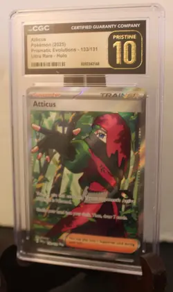 2025 Pokemon Prismatic Evolutions Atticus 133/131 CGC PRISTINE 10 !! - Image 3