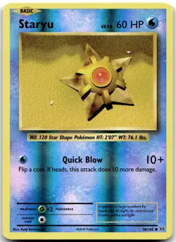 Pokemon Staryu Evolutions EVO #30/108 Common Reverse Holo LP BUY2, 1 FREE! - Image 1