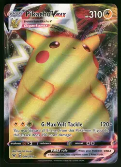 Pikachu VMAX 044/185 SWSH04: Vivid Voltage Pokemon - Image 1