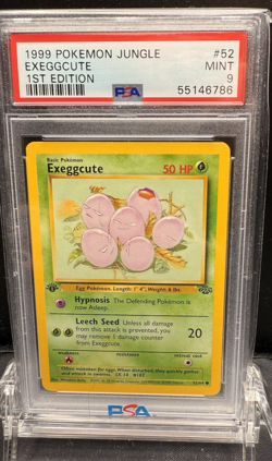 1999 POKEMON JUNGLE EXEGGCUTE 1ST EDITION #52 PSA 9 - Image 1