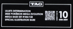 2025 Pokemon Mega Evolutionst 184/132 Lillie's Determination SIR TAG 10 (963) - Image 3