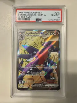 Cynthia's Garchomp EX Holo Card 215/182 Sv10: Destined Rivals PSA10 - Image 1