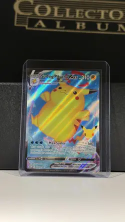 2021 Pokemon SWSH Celebrations Surfing Pikachu VM Full Art #009/025 - Image 1