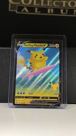Surfing Pikachu V - 008/025 Ultra Rare Celebrations NM - M Pokemon TCG - Image 1
