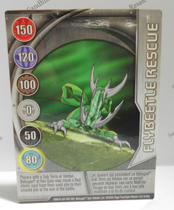 Bakugan Card - Flybeetle Rescue - Silver Gate Card - BA636 - 6/48q - 2009 - Image 1