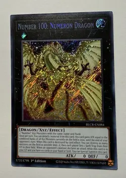 Yugioh Number 100: Numeron Dragon BLCR-EN084 Secret Rare 1st Edition NM - Image 1
