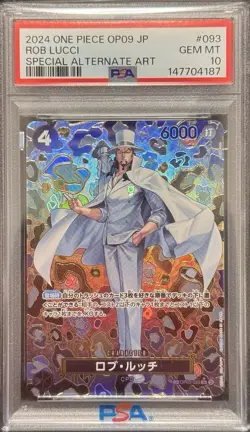 2024 ONE PIECE OP05-093 Rob Lucci SP Special Alternate Art PSA 10 GEM MINT - Image 1