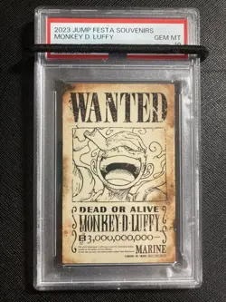 PSA10 One Piece Monkey D. Luffy Wanted Poster OP05-119 Emperors In New World - Image 1