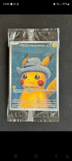 Pokemon x Van Gogh: Pikachu with Grey Felt Hat SVP 085 Promo Card Sealed - Image 1