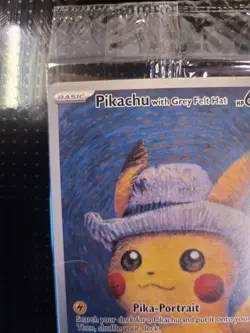 Pokemon x Van Gogh: Pikachu with Grey Felt Hat SVP 085 Promo Card Sealed - Image 3