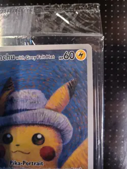 Pokemon x Van Gogh: Pikachu with Grey Felt Hat SVP 085 Promo Card Sealed - Image 4