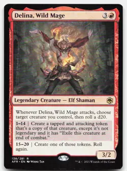 Delina, Wild Mage 138 Adventures in the Forgotten Realms Magic: The Gathering NM - Image 1