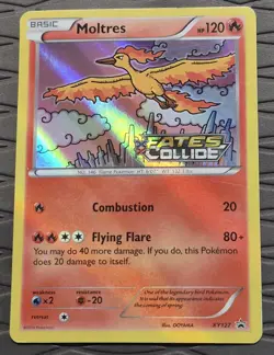 Moltres XY127 Promo XY FATES COLLIDE Prerelease Stamped Pokemon Card LP - Image 1