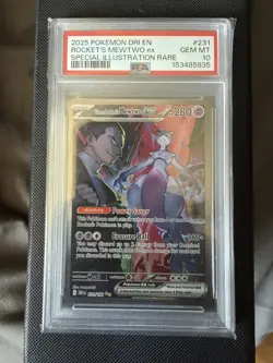 Pokemon TCG Team Rockets Mewtwo EX 231/182 Destined Rivals PSA 10 - Image 1