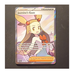 Pokemon Jasmine's Gaze 233/191 Sv08: Surging Sparks Ultra Rare Holo Trainer - Image 1