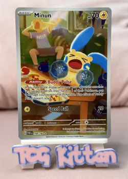 Minun - 194/182 - Paradox Rift Illustration Rare Full Pokemon - TCGKITTEN - Image 1