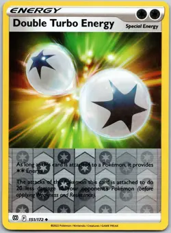 Double Turbo Energy 151/172 Reverse Holo Uncommon Brilliant Stars NM - Image 1
