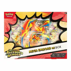 Pokemon Mega Evolution Ascended Heroes Mega Emboar ex Promo Holo 004 Box 2024 - Image 1